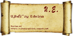 Ujházy Edvina névjegykártya